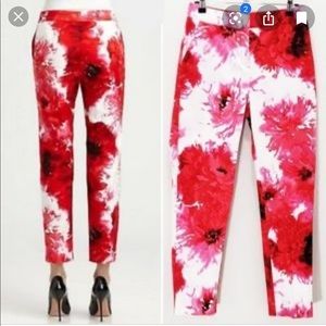 ST. John Emma Sateen Floral Crop Ankle Pants sz. 4